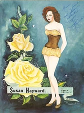 VNTAGE 1978 SUSAN HAYWARD PAPER DOLL HD RE PRODUCE ORG SIZE Uncut READ ALL