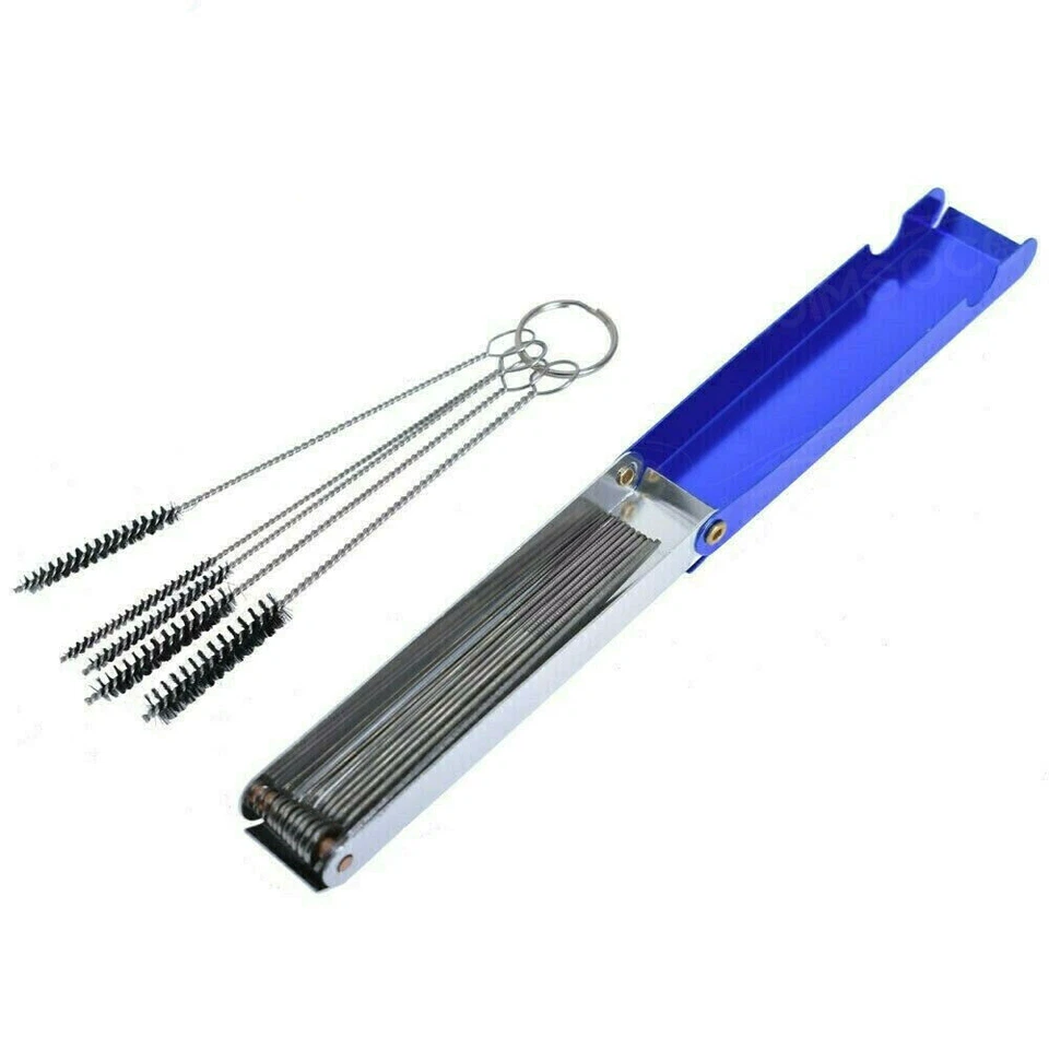 Carburetor Carbon Dirt Jet Remove 13 Cleaning Needles 5 Brushes Tool Kit — 第 3/4 张图片