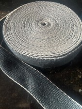 Chair Web Black/White 50mm Jute/Cotton  50mm JOB LOT in excess 6 metres