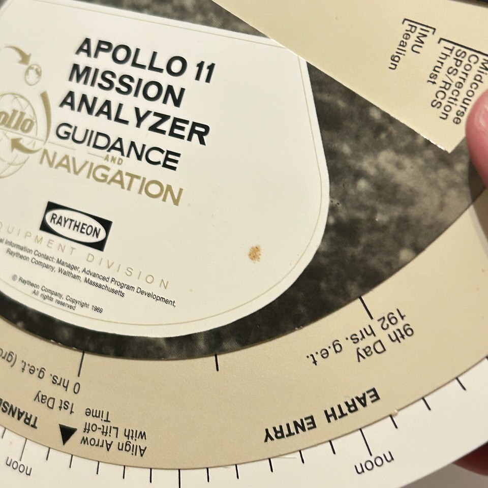 1969 NASA Raytheon Apollo 11 Mission Analyzer Guidance Navigation ...