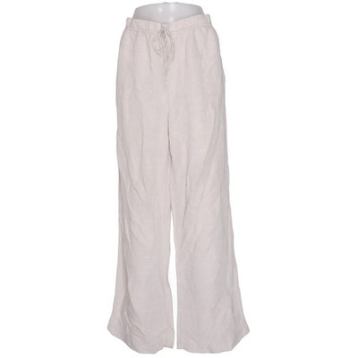 H&M Premium Quality, Palazzohose, Größe: L, Beige, Leinen/Viskose #CeX