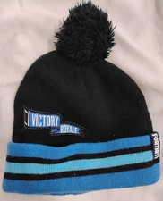 FORTNITE Youth Kids Beanie Winter Pom Hat Victory Royale, Blue