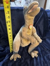 Vintage STEIFF "Tysus" T Rex Stuffed 16 Inch Dinosaur 4345 Germany