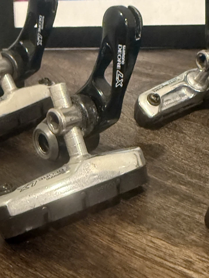 Juego de pinzas de freno voladizo Shimano Deore LX BR-M565 aleación negra Japón VIA k3 Foto 2 de 4