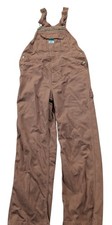Liberty Duck Canvas Bib Overalls Brown Pecan Workwear Carpenter Mens 34x32 YB790