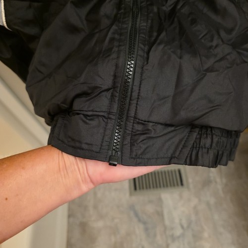 Vintage FILA Windbreaker Jacket Small Black Gray Nylon Mesh Lined Y2K 90s Logo - Picture 9 of 15