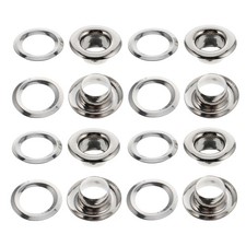 100 Pcs Brass Curtain Grommets Sliding Low Noise Eyelet Rings for Drapery