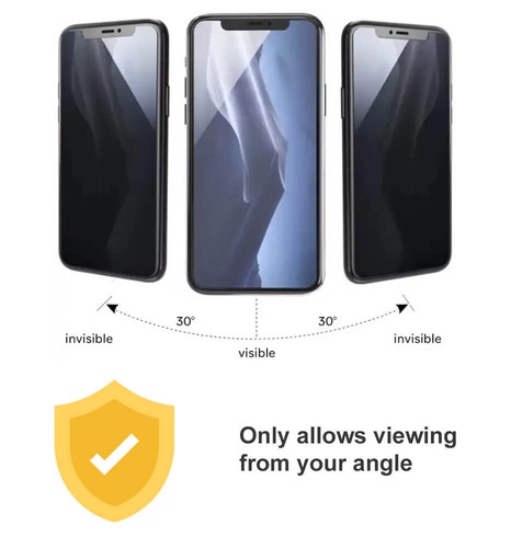 Privacy Screen Protector for Motorola Moto G05 / E15 / G15 Tempered Clear - Picture 2 of 5