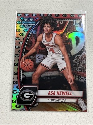 2024-25 Bowman U Chrome Asa Newell #8 Georgia Team Logo Variation SP UGA