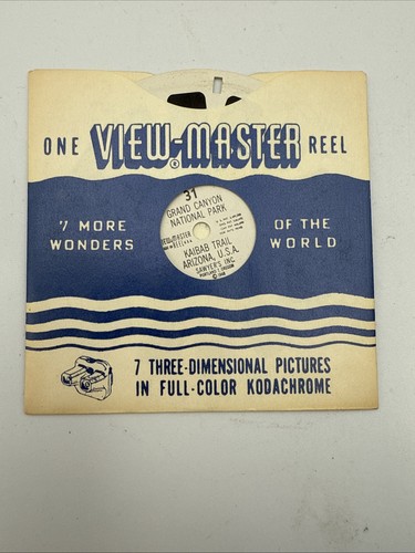 Vintage Sawyer Bakelite View Master con scatola e 6 diapositive MERAVIGLIE DEL MONDO USA - Foto 10 di 12