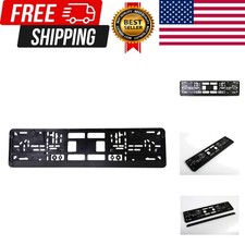 Standard Black Euro License Plate Holder - Universal Mounting Framebracket Standard Black Euro License Plate Holder - Universal Mounting Framebracket