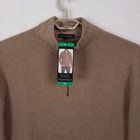 Banana Republic Waffle Quarter Zip Pullover Mens XL Tan Mock Neck Sweater NEW — photo 4