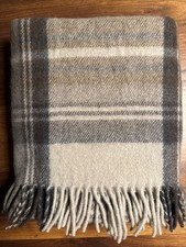 The Tartan Blanket Co. Recycled Wool Knee Blanket Stewart Natural Tartan 70x29