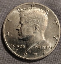 1972D Kennedy Half Dollar Error Coin Weak  'FG' Initials