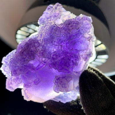 #ad 80G Special Natural Beautiful Purple Cube Fluorite Mineral Specimen Zhejiang $150.00