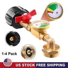 Propane Refill Adapter Valve Gauge ONOff Switch Fill 1Lb Bottle From 5-40Lb Tank