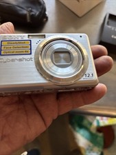 Sony Cyber-shot DSC-S980 12.1MP Digital Camera - Silver TESTED WORKS Needs Sim