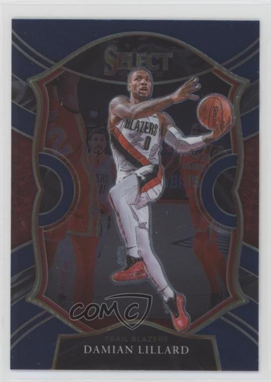 2020-21 Panini Select Concourse Retail Blue Damian Lillard #24 1u6