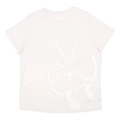 DISNEY T-Shirt Femme Blanc L Manches Courtes Col Rond Coton Mélangé - Photo 1/4