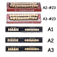 Dental False Teeth A1/A2/A3 Acrylic Resin Denture Upper Lower Full Set