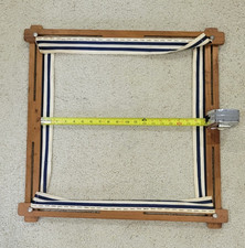 VTG Large WOOD Embroidery HOOP   Square / Rectangle, Canvas Strips, ADJUST 4-18"