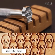 304 Stainless Steel Skull Leather Embossing Stamp Deep Relief Craft Tools