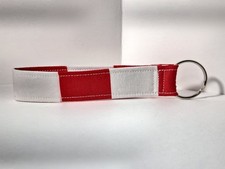 NEW Keychain Car Keys Purse Key Fob Wrist Lanyard Strap Key Card Red White