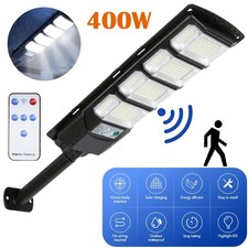 400W Solar Street Lights Outdoor Motion Sensor Lamp LED Flood Light w/ Remote