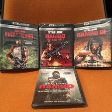 Rambo 4k Ultra HD Lot First Blood Part I II III IV 1-4 Set New Sealed Stallone
