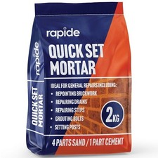 Rapid Quick Set Mortar 2kg Dry Cement Mix for Drains Steps Grouting Repair