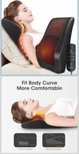 Boriwat Back Massager with Heat, 3D Kneading Massage Pillow for Back, Neck,