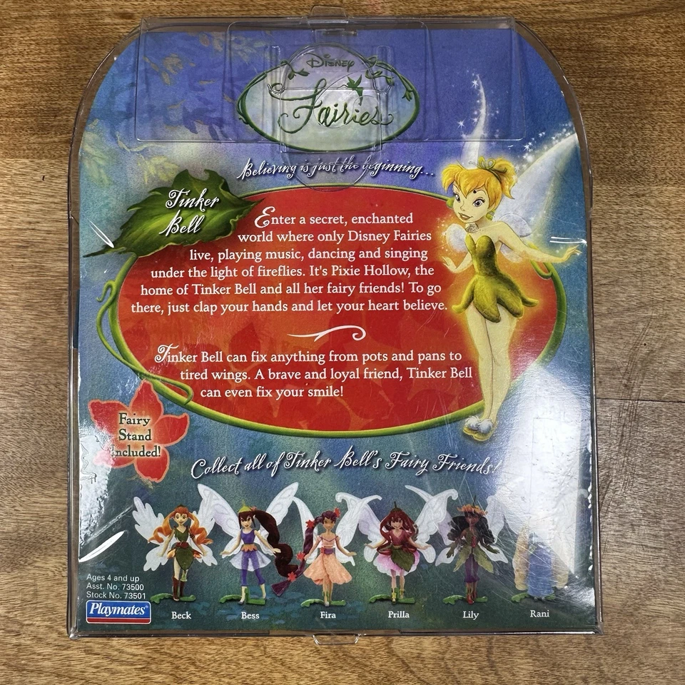 Disney Fairies Tinker Bell And Friends Tink Playmates Brave Loyal Fairy 2006 nuevo en paquete Foto 2 de 3