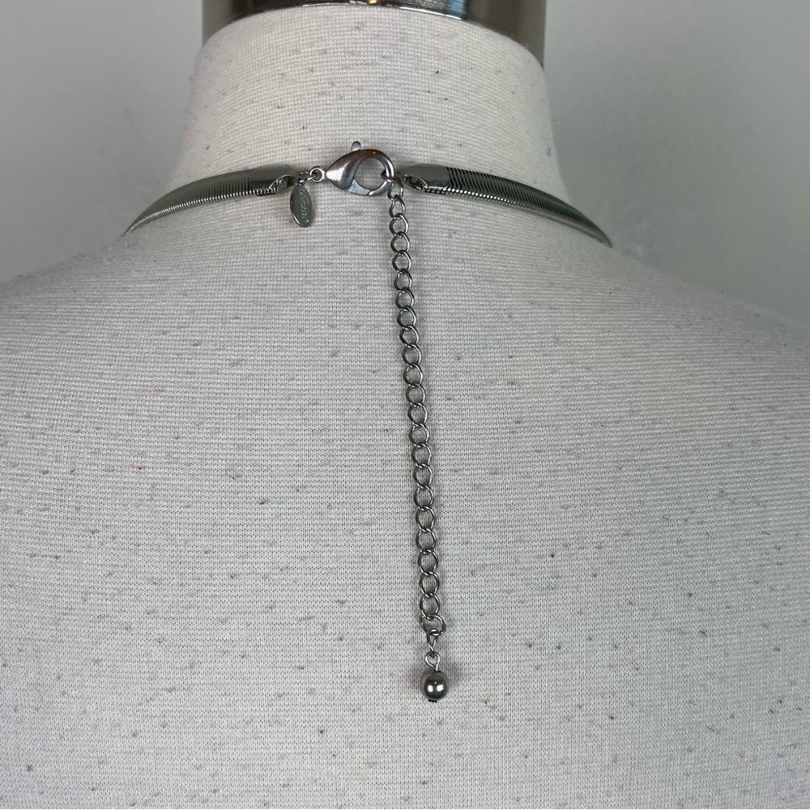 Chico's Silver Circle Statement  Necklace - image 4