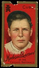 1911 T205 ~ Hassan ~ Mordecai Brown Chicago Cubs HOF