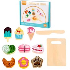 WOODEN PRETEND PLAY SIMULATION FOOD FRUITS VEGETABLES TOYS FOR CHILDREN KIDS