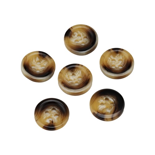 20Pcs Brown-Beige Marbled Resin Buttons 4-Hole for Sewing Craft Supplies 15-25mm - Picture 1 of 6