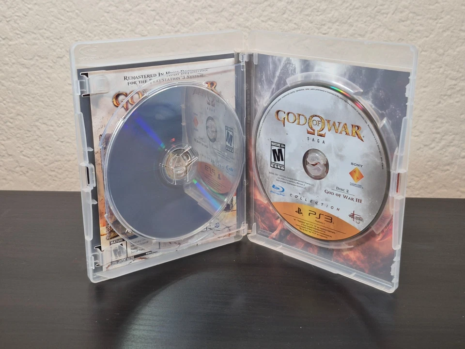 PS3 God of War Saga Complete CIB 2-Disc Collection 2012 Mint Discs - Image 3 of 4