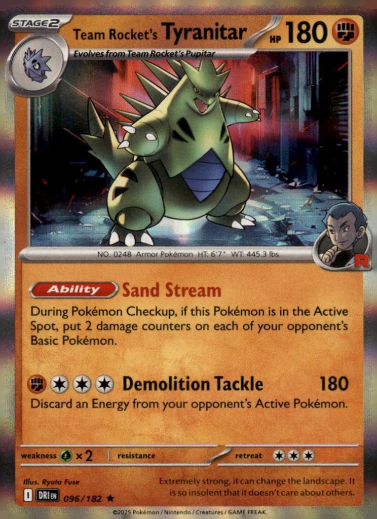 SV10: Destined Rivals #096/182 Team Rocket's Tyranitar