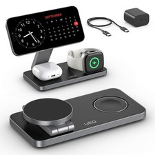 Foldable 3 in 1 Wireless Charging Station for Apple Magsafe Charger Stand Fast