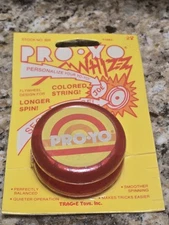 Trag-E Toy Inc RED Pro Yo Whizz Yo Yo 1983 Longer Spin Secret Space NEW VTG 
