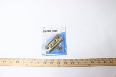 (2-Pk) Slide-Co Bi-Fold Door Hinges Steel Brass Plated 3'' 161497 