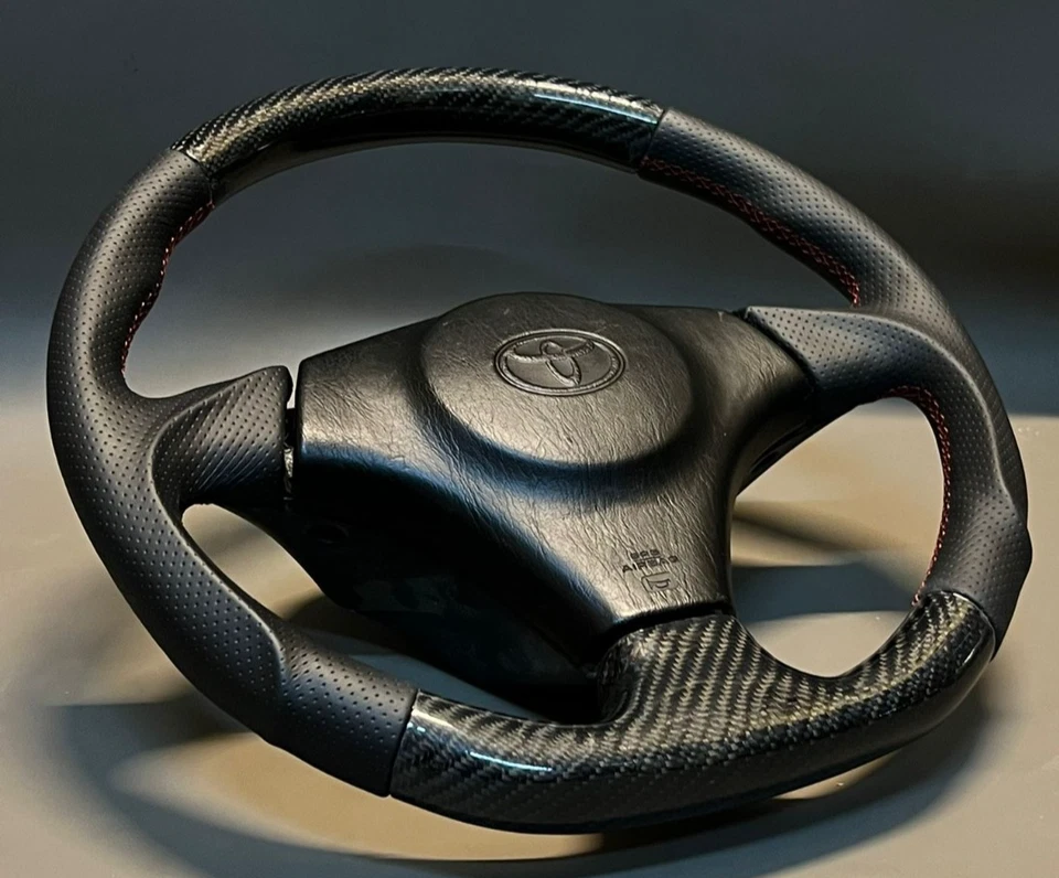 Toyota Celica ST202-205, MR2 SW20, JZA80, AE111 Carbon Fiber Steering Wheel - Image 2 of 4