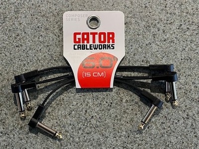 Gator Cableworks Composer Series Flat Patch Cables (6'' / 15cm) x 3 Pack