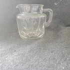 Vintage 1950’s Federal Clear Glass Juice Square Pitcher With Star On Bottom