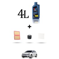 Hoffcar Wartungskit 3 Filter Und 4L ÖL FüR Vw Golf Vii (5G1/BA5) 1.0 Tsi 85KW