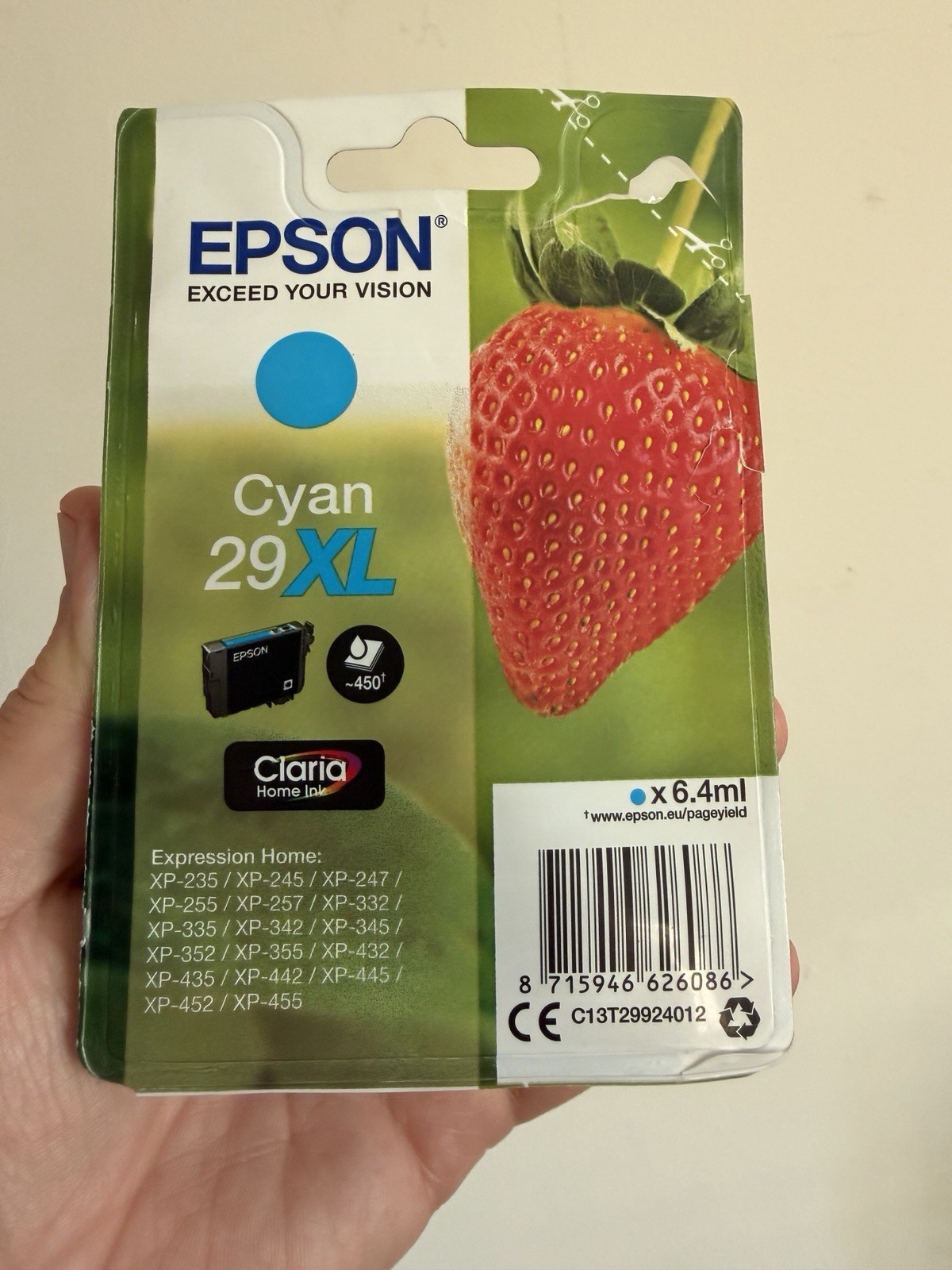 Epson 29XL Claria Home Ink - Cyan