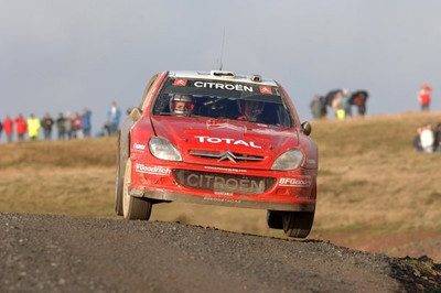 Xavier Pons (ESP) on Stage 9 WRC 2006 Motor Racing Rally Car Old Photo
