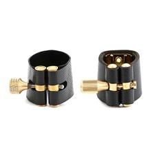 Leather Alto Saxophone Ligature Fastener for Saxphone Bakelite Mouthpiece