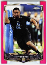 2014 Topps Chrome Pink Refractors Scott Crichton Rookie #176 Vikings RC,/399