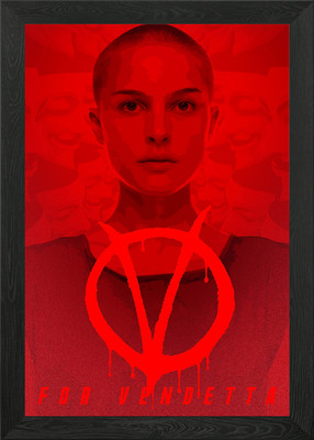 V for Vendetta - He was all of us. Framed Wall Art Poster Canvas Print Picture